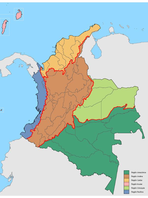 6 regiones naturales de Colombia